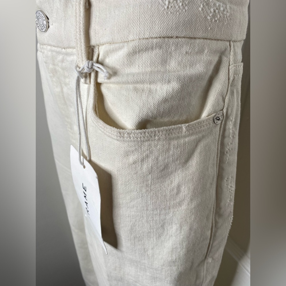 FRAME NWT Denim Women's Cream Jeans Le Super High Rise - Picture 4 of 7